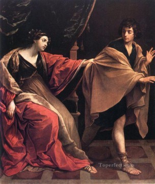  Wife Painting - Joseph and Potiphars Wife Baroque Guido Reni